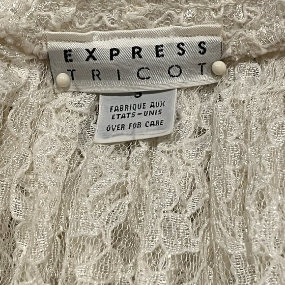Express Tricot Skirts Cream Floral Lace Broomstick Skirt Poshmark